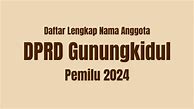 Anggota Dprd Diy Dapil Gunungkidul